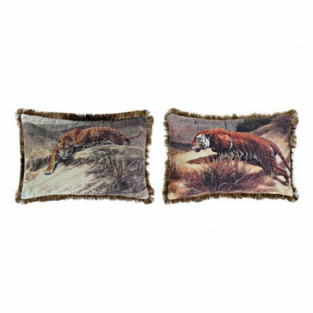 Padi DKD Home Decor Alumiinium Koloniaalne Džungel (2 Ühikut) (2 Tükid, osad)