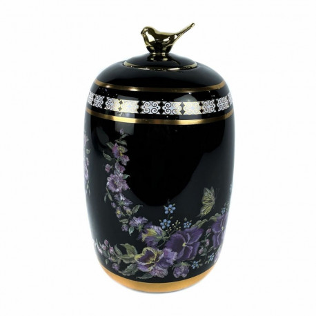 Vase DKD Home Decor Porcelain Black Shabby Chic (14 x 14 x 24 cm)