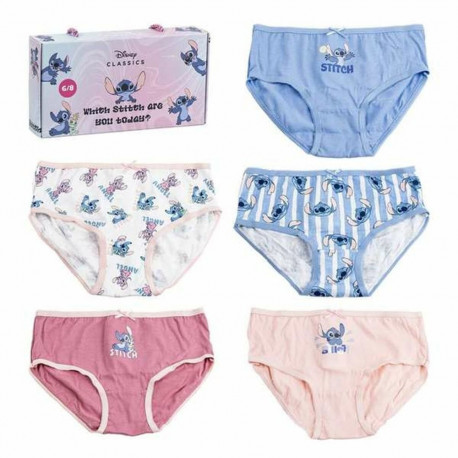 Pack of Girls Knickers Stitch Multicolour - 6-7 Years