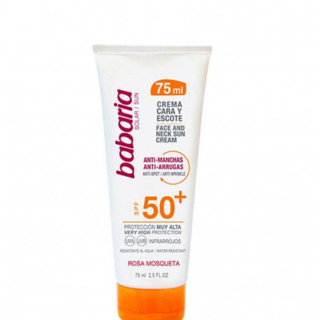 Anti Brown Spot Sun Lotion Cara & Escote Babaria 8410412029889 SPF 50+ (75 ml) SPF 50+ 75 ml