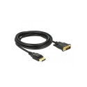 "DELOCK Kabel Displayport 1.2 Stecker > DVI 24+1 Stecker Passiv 3 m schwarz"