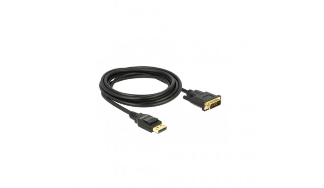 "DELOCK Kabel Displayport 1.2 Stecker > DVI 24+1 Stecker Passiv 3 m schwarz"