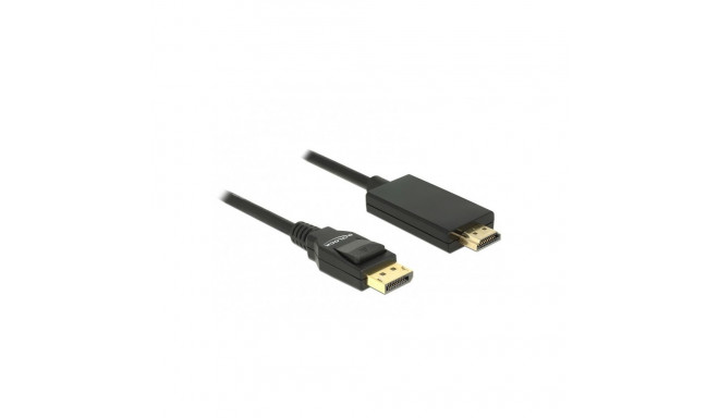"DELOCK Kabel Displayport 1.2 Stecker > High Speed HDMI-A Stecker Passiv 4K 2 m schwarz"