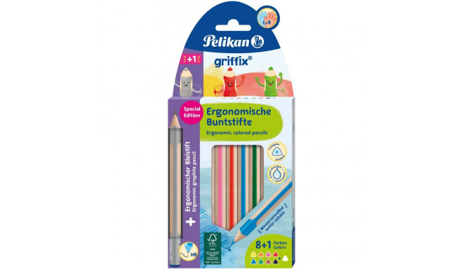"Pelikan griffix Bunts./Bleist. Mix 10 Stück in Faltschachtel"