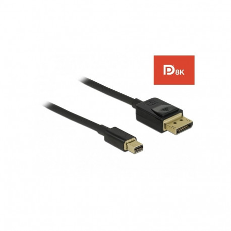 "DELOCK Mini DisplayPort zu DisplayPort Kabel 8K 60Hz 1m DP 8K zertifiziert"