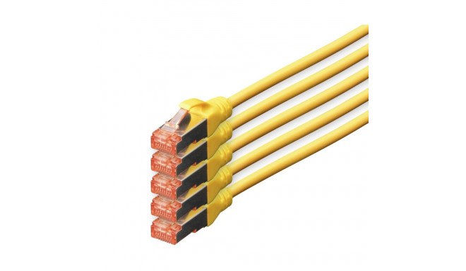 "DIGITUS CAT 6 S/FTP Patchkabel, 5 Stück, 10m, gelb"