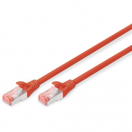"DIGITUS Patchkabel Cat6 S/FTP 2xRJ45 3.0m rot Hebelschutz Polybeutel"