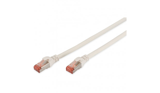 "DIGITUS Patchkabel Cat6 S/FTP 2xRJ45 0.5m weiß Hebelschutz"