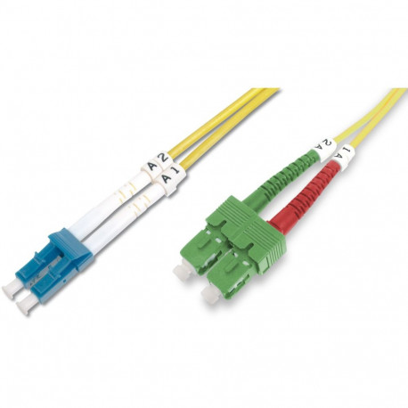 "DIGITUS Fiber Optic Singlemode PatchK SC (APC) to LC (PC) 1m"