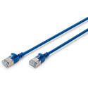 "DIGITUS Patchkabel CAT 6A F/FTP Slim 0.30m blau"