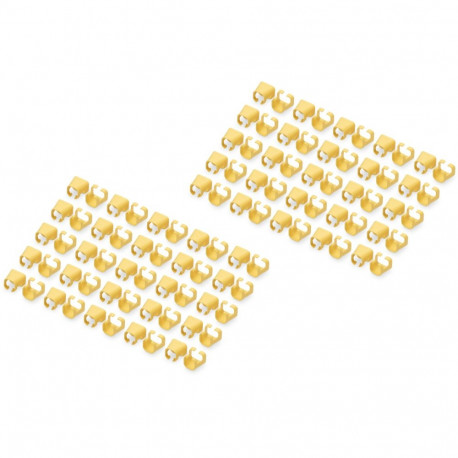 "DIGITUS Farbclips für Patchkabel RJ45 100 Stück gelb"