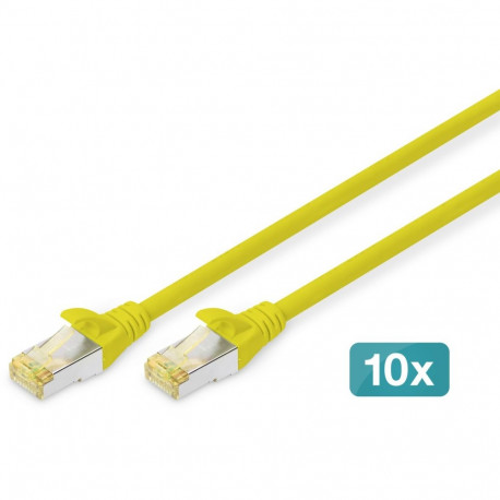 "DIGITUS CAT 6A S/FTP Patchkabel, 10 Stück, 2m, gelb"