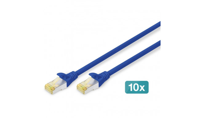 DIGITUS CAT 6A S/FTP patch-kaabel, 10 tk, 2m, sinine