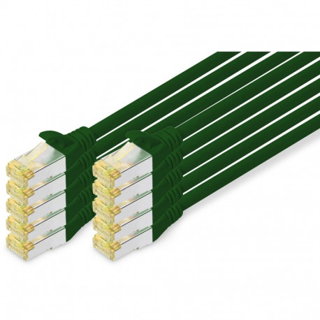"DIGITUS CAT 6A S/FTP Patchkabel, 10 Stück, 3m, grün"