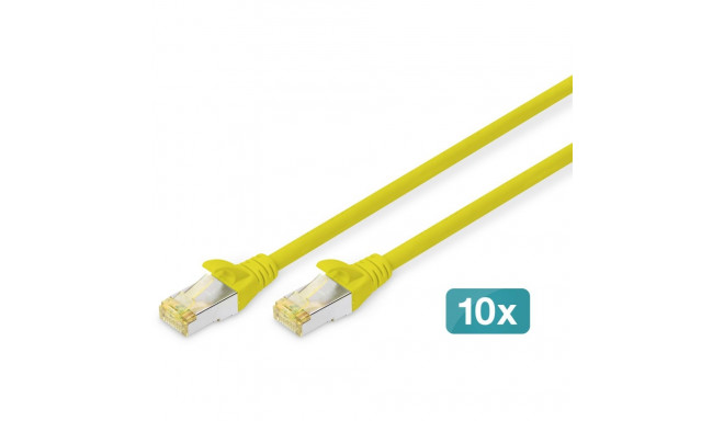 "DIGITUS CAT 6A S/FTP Patchkabel, 10 Stück, 3m, gelb"