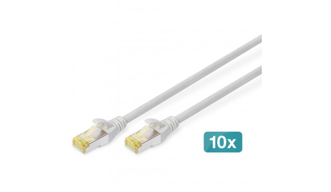 "DIGITUS CAT 6A S/FTP Patchkabel, 10 Stück, 3m, grau"