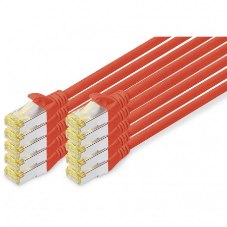 "DIGITUS CAT 6A S/FTP Patchkabel, 10 Stück, 2m, rot"