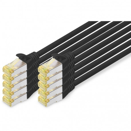 "DIGITUS CAT 6A S/FTP Patchkabel, 10 Stück, 2m, schwarz"