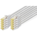 "DIGITUS CAT 6A S/FTP Patchkabel. 10 Stück. 0.25m. grau"
