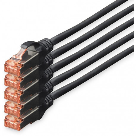 "DIGITUS CAT 6 S/FTP Patchkabel, 5 Stück, 10m, schwarz"