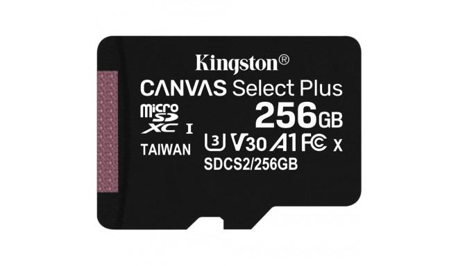 "CARD 256GB Kingston Canvas Select Plus microSDXC 100MB/s"