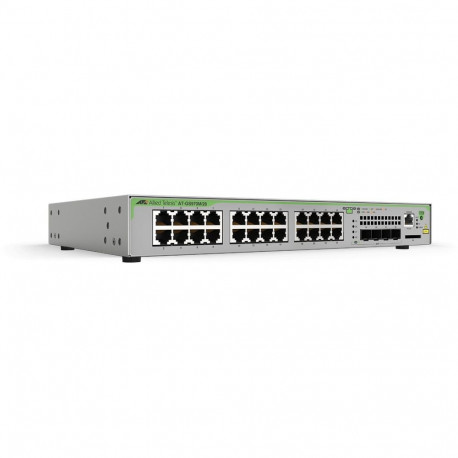 Allied 24x 10/100/1000T PoE+ ja 4x combo porti 370W PoE capacity fikseeritud AC toiteplokk EU toitej