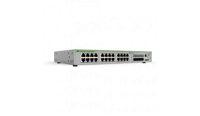 "ALLIED 24x 10/100/1000T POE+ ports & 4x combo ports 370W POE capacity Fixed one AC power supply EU 