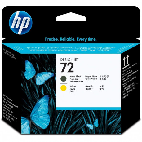 "HP 72 original printhead C9384A matte black and yellow standard capacity 1-pack"