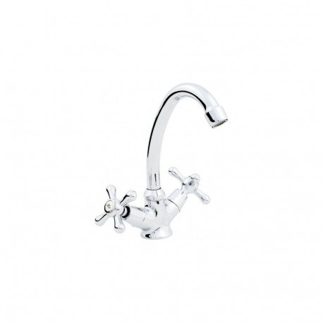 Hydroland Retro standing washbasin tap chrome (5900238565188)