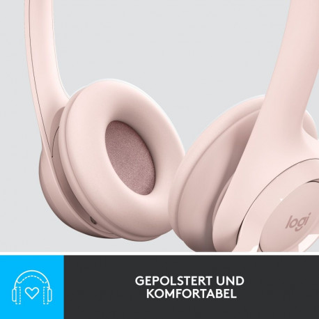 Logitech H390 peakomplekt, roosa