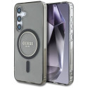 Case Guess Glitter Circle Classic Logo MagSafe for Samsung Galaxy S25 must