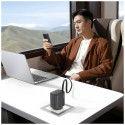 USAMS Charger 1xUSB-C with retractable USB-C Retractable PD+QC 30W Gan Fast Charging black/blac