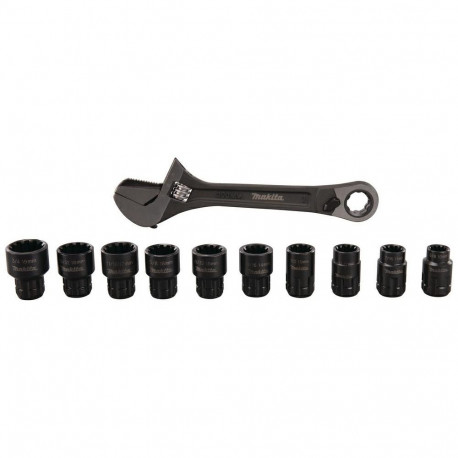 Adjustable socket wrench set MAKITA B-65458