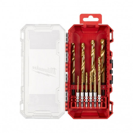 10-osaline metallpuuride komplekt MILWAUKEE SWave 1/4" Hex SW HSS-G TIN