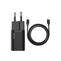 WALL CHARGER SUPER SI 1C USB-C 20W BLACK