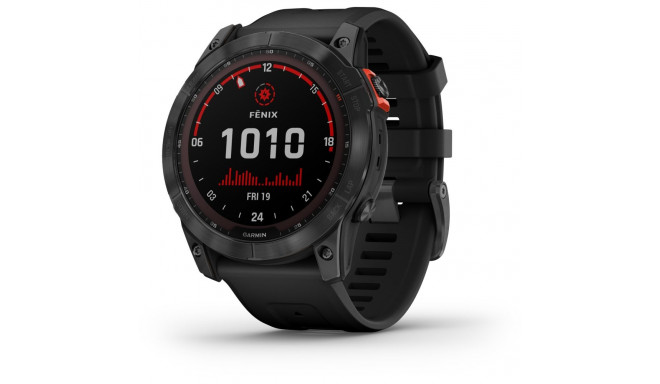 Garmin fenix 7X Solar - tumehall - spordikell rihmaga - must - 16 GB