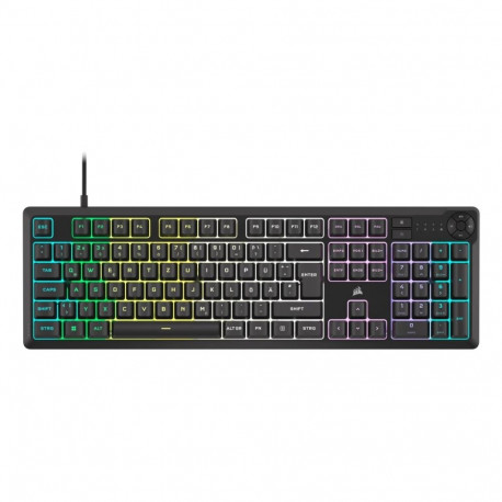Corsair K55 CORE RGB mängu USB QWERTZ saksa must klaviatuur