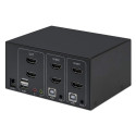Manhattan HDMI KVM Switch 2-Port, 4K@30Hz, USB-A/3.5mm Audio/Mic Connections, Cables included, Audio