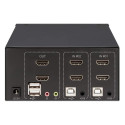 Manhattan HDMI KVM Switch 2-Port, 4K@30Hz, USB-A/3.5mm Audio/Mic Connections, Cables included, Audio