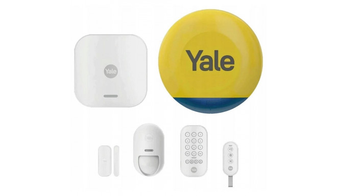 Yale smart alarm starter kit 6 elements - Control unit, Siren, Keypad, Remote control, Motion detect