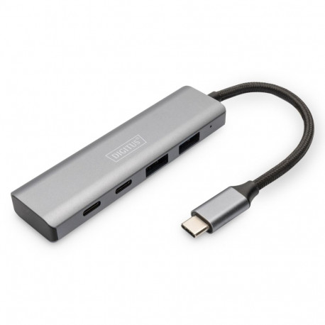 Digitus USB-C 4-pordine jaotur, 2x USB A + 2x USB-C