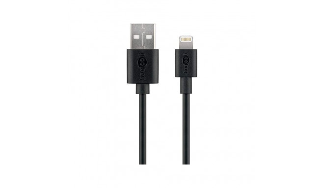adapterkaabel USB 2.0 USB-A pistik > Lightning pistik 1m, must