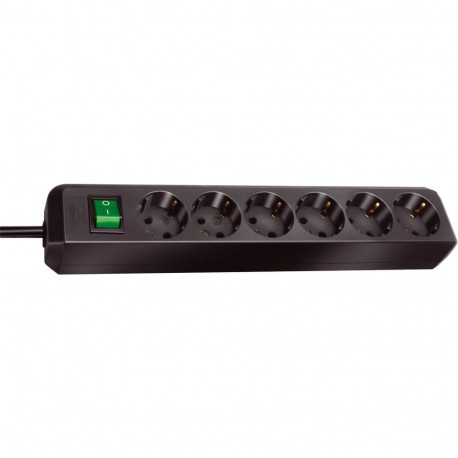 Eco-Line pistikupikendus 6-kohaline 1,5Meter, must