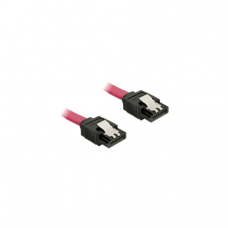 Delock Cable SATA straight/straight red 10cm - 6Gb/s