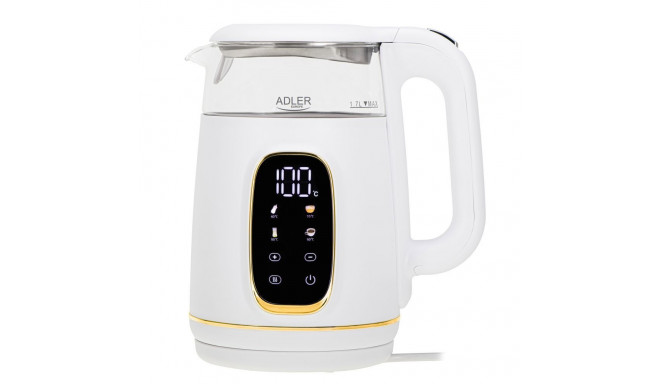 Adler Kettle with LED Display | AD 1305 | Electric | 2200 W | 1.7 L | Plastic | 360 rotational base 