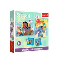 Puzzle - 2w1+memos - Wesoły dzień Lilo and Stitch Trefl 93585