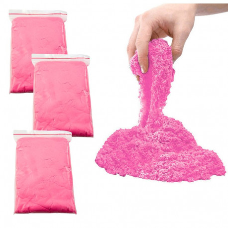 Zestaw Magiczny Piasek Różowy 3kg Foremki Narzędzia Dmuchana Plansza