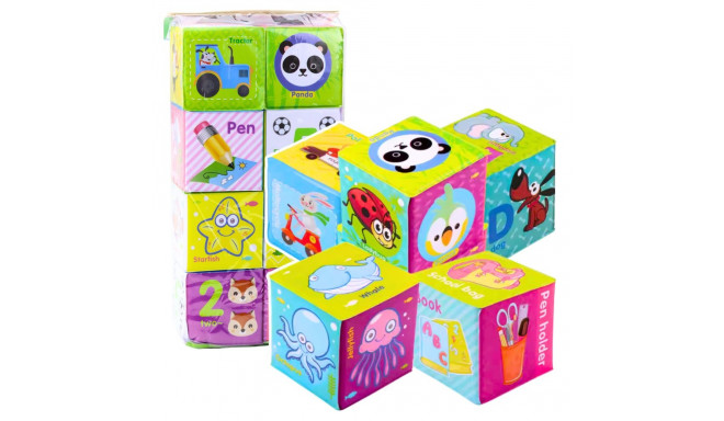 värvilised harivad klotsid tähed loomad õpe 8 tk