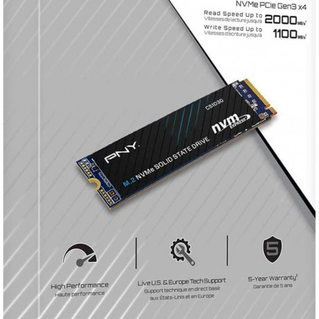 Here is the product overview for the PNY CS1030 500GB M.2 NVMe SSD:
Key 