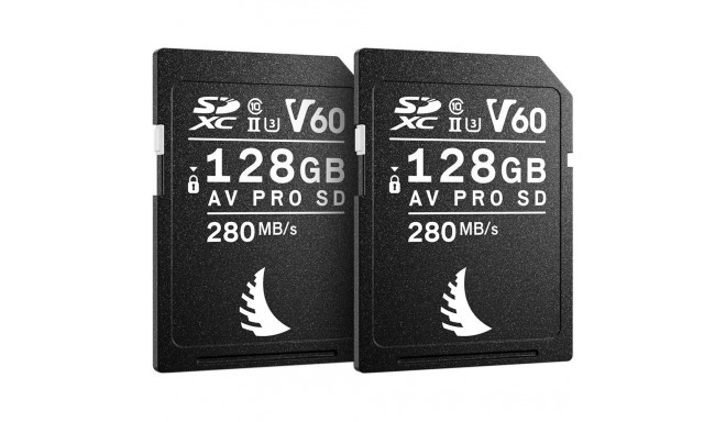 Memory Card - Angelbird 128GB 280R/160W AV Pro UHS -II SDXC V60 for Canon (2 pieces)